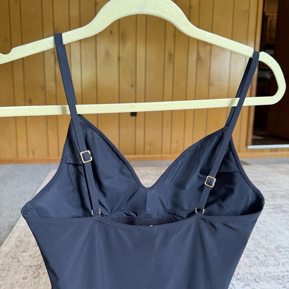 TORY BURCH One-Piece Swimsuit Black Women's Size Padded Bikini Sweetheart M - Picture 8 of 15